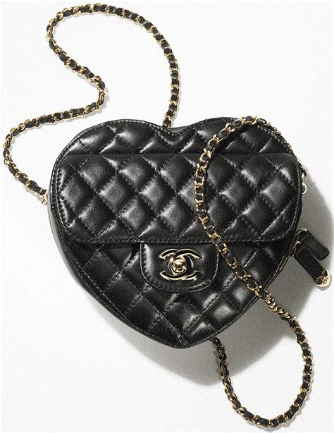 chanel bag with heart chain|Chanel heart bag price.